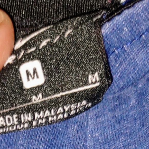 Nike Men’s Dri Fit Athletic Shorts Navy Blue Size Medium Logo Drawstring Waist - Picture 4 of 5